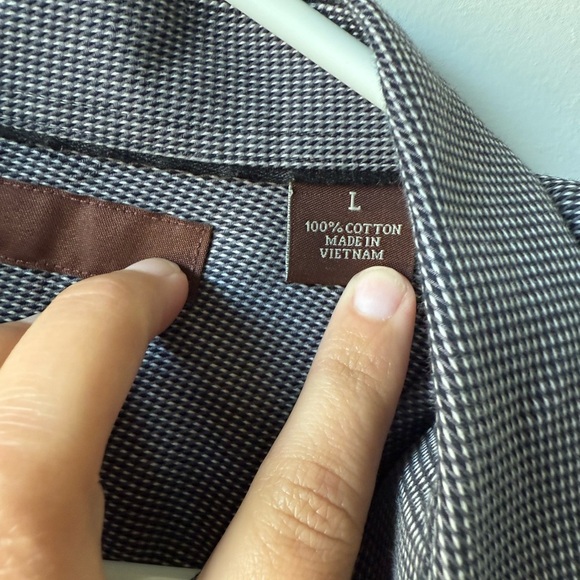 Perry Ellis Charcoal Button-Down Shirt - Picture 4 of 5